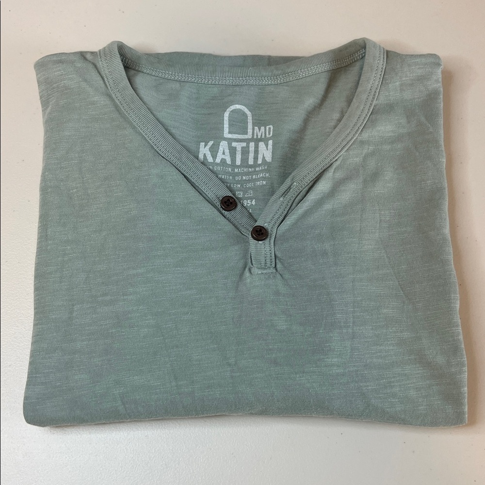 Katin Henley Short Sleeve TShirt Washed Green Size Medium